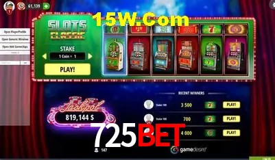 Provedores de Jogos 725Bet